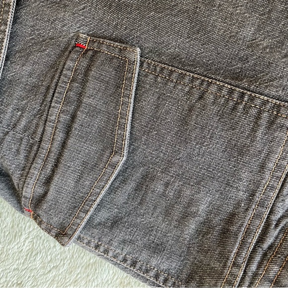 Kenneth Cole jean jacket size 4 in dark gray denim - Picture 9 of 11